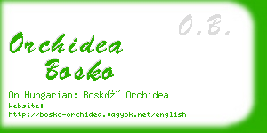 orchidea bosko business card
